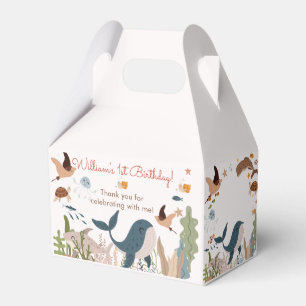 Under the Sea Whale Shark Sea Life 1st Birthday Favor Box