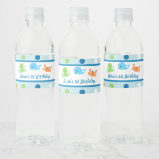 Under The Sea/ Whale Water Label