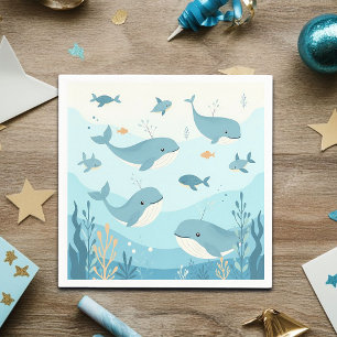 Under the Sea Whales & Fish Kids Napkin