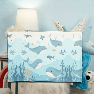 Under the Sea Whales & Fish Pillowcase