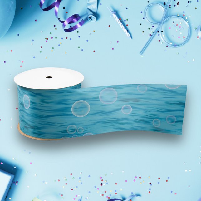 Under The Sea With Dolphins Birthday Party Satin Ribbon (Creator Uploaded)