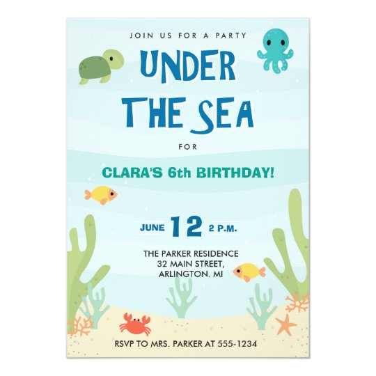 Under The Sea Wonder Card