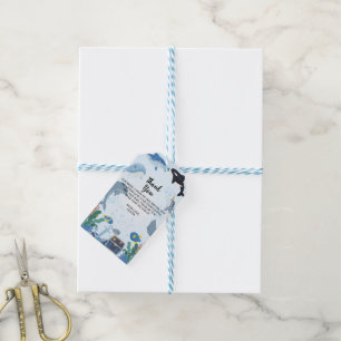 Under The Sea World Birthday Thank You Gift Tag