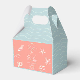 Under the Sea You Soon Pink Girl Baby Shower Favor Box