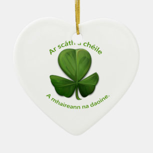 Under the shelter of each other people survive ceramic ornament