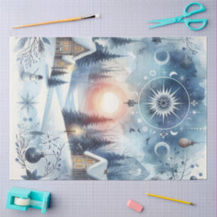 Under the Solstice Moon Winter Woodland  Tissue Paper