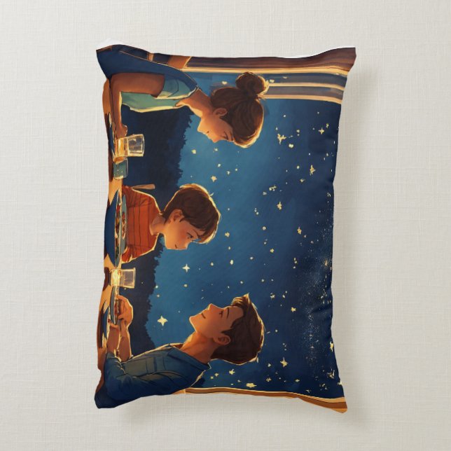 Under the Starlit Sky Accent Pillow (Back(Vertical))