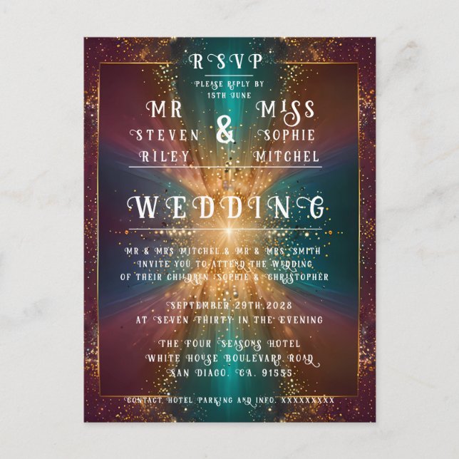 "Under the Stars: A Celebration of Love" Postcard (Front)