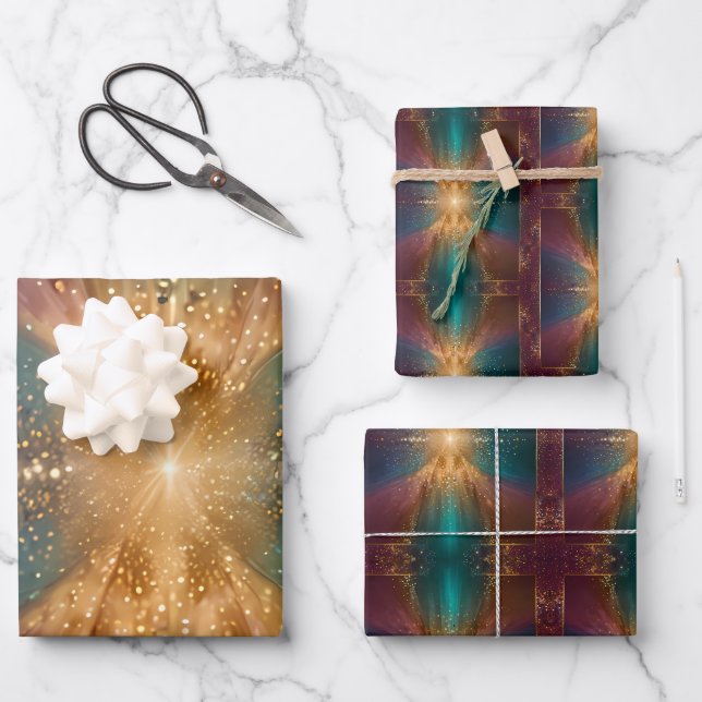 "Under the Stars: A Celebration of Love" Wrapping Paper Sheet (Front)