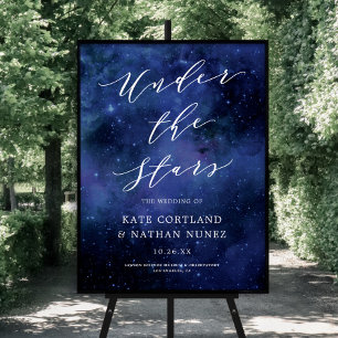 Under The Stars Astronomy Space Night Wedding Sign