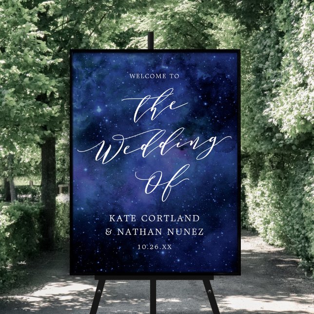 Under The Stars Astronomy Space Wedding Welcome Poster (Creator Uploaded)