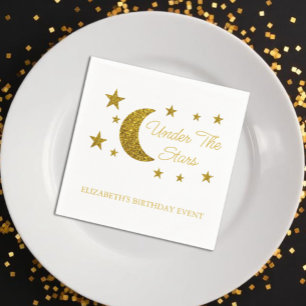 Under The Stars Birthday Napkin