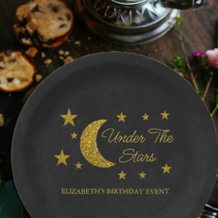 Under The Stars Birthday Paper Plate