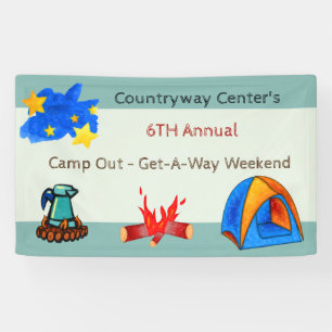 Under The Stars Camp Out Banner