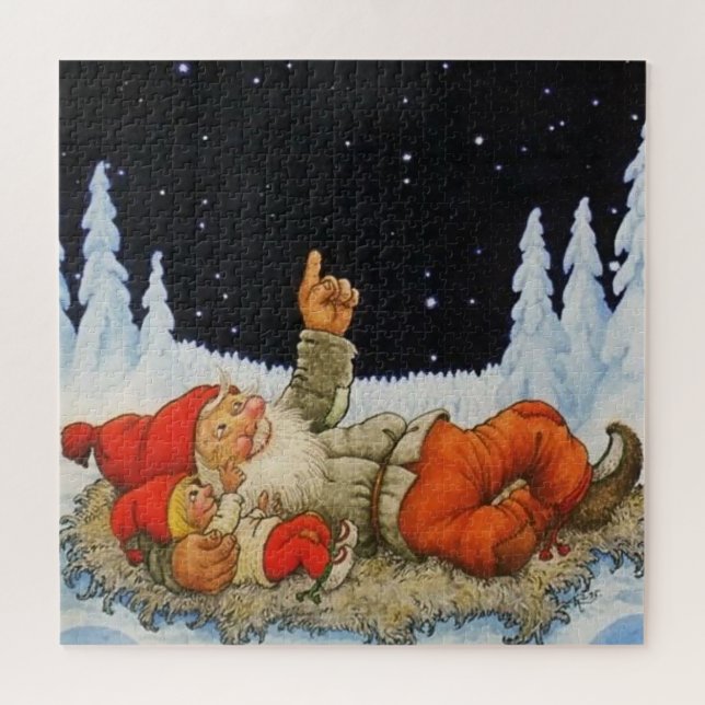 “Under the Stars” Gnomes by Jenny Nystrom Jigsaw Puzzle (Horizontal)