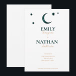 Under The Stars Green Moon Chic Typography Wedding Save The Date<br><div class="desc">Under The Stars Green Moon Chic Typography Wedding Save the Date . These chic pretty wedding save the dates are perfect for a " UNDER THE STARS " themed wedding . Elegant Wedding Save the date cards with a beautifully written text in pretty hand writing script font . These pretty...</div>