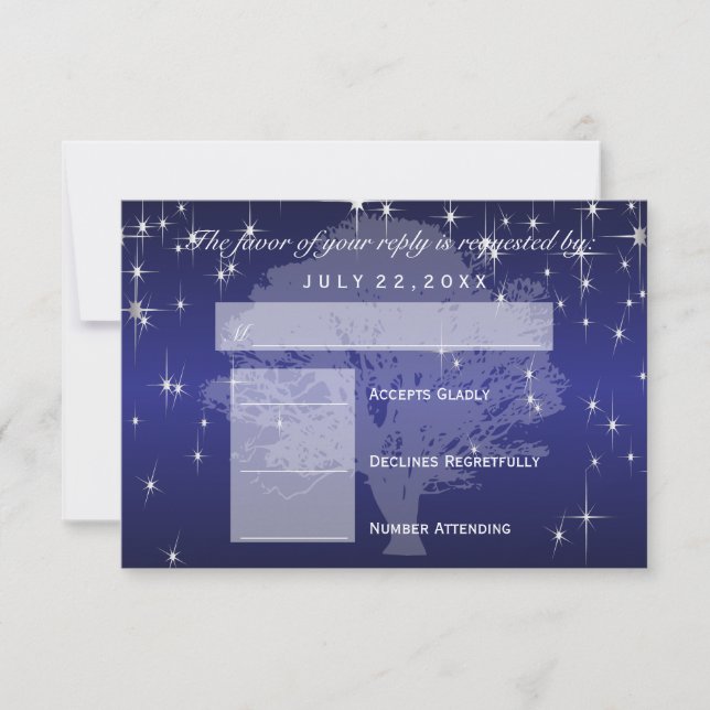 *Under the Stars in Metallic Dark Blue - RSVP (Front)