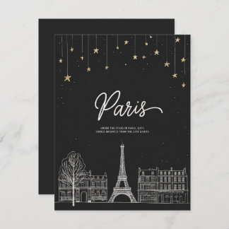 Under the Stars in Paris Invitation