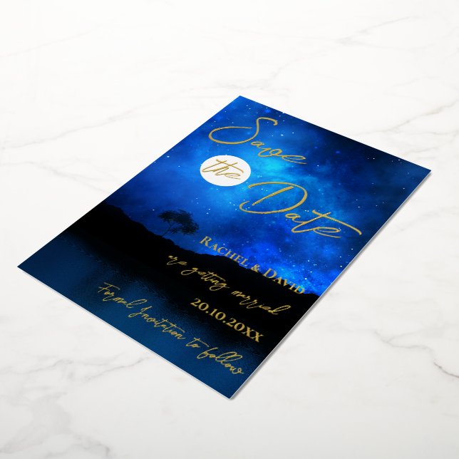 Under The Stars Night Sky Wedding Save The Date  (Rotated)