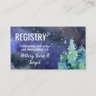 Under The Stars Wedding Registry Enclosure Card