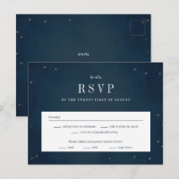 Under The Stars Wedding RSVP Reply Response Card