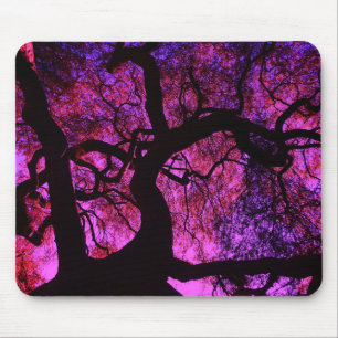 Under the Tree in Pink and Purple Mouse Pad