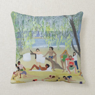 Under the Tree or A Shady Place 1991 Throw Pillow