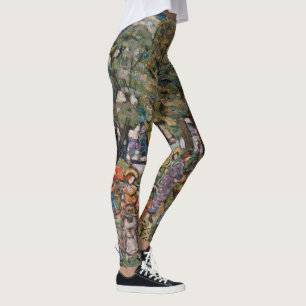 Under the Trees by Maurice Prendergast, Fine Art Leggings