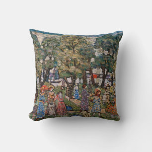 Under the Trees by Maurice Prendergast, Fine Art Throw Pillow