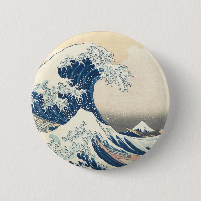 Under the Wave off Kanagawa 2 Inch Round Button (Front)