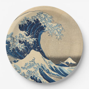 Under the Wave off Kanagawa by Katsushika Hokusai Paper Plate