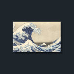 Under the Wave off Kanagawa - The Great Wave Canvas Print<br><div class="desc">In the early nineteenth century, the pigment known as Berlin or Prussian blue (bero) became more widely available and affordable, inspiring a new flourishing of landscape imagery in print design that could make the most of the strong colour. Produced between the late 1820s and early 1830s, Hokusai’s series of prints...</div>