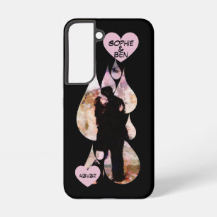 Under Umbrella: Romantic Couple Kissing in Rain Samsung Galaxy Case