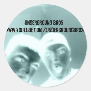 under, underground broswww.youtube.com/undergro... classic round sticker