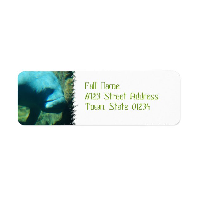 Under Water Manatee  Mailing Labels (Front)