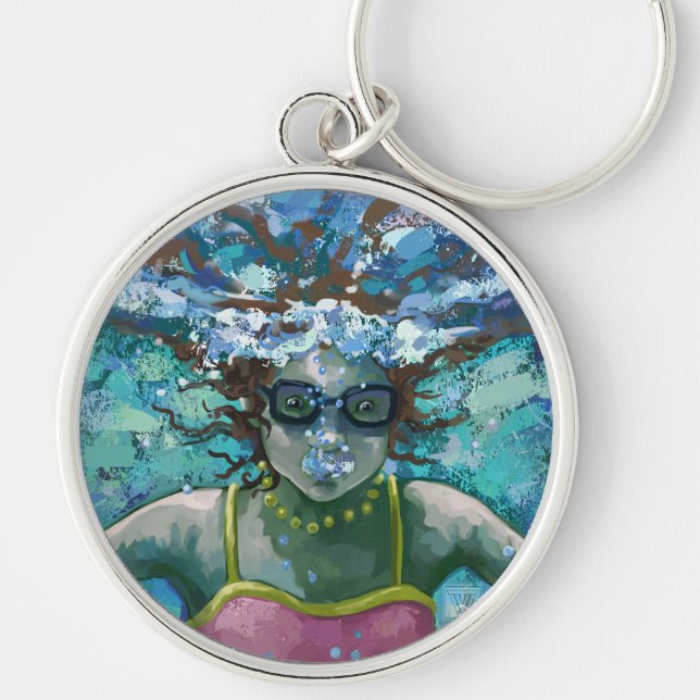 Under Water Swim Keychain (Front)