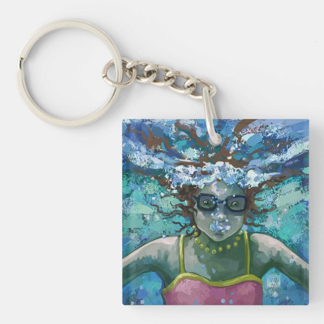 Under Water Swim Keychain (Front)