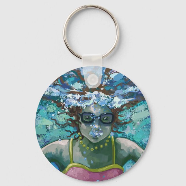 Under Water Swim Keychain (Front)