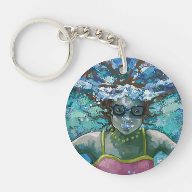 Under Water Swim Keychain (Front)
