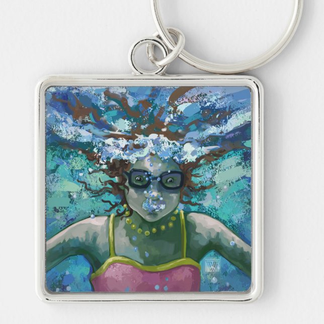 Under Water Swim Keychain (Front)