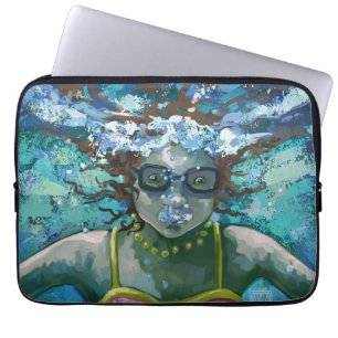 Under Water Swim Laptop Sleeve