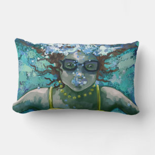 Under Water Swim Lumbar Pillow