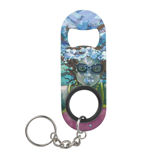 Under Water Swim Mini Bottle Opener (Front)