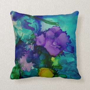 Under Water World Abstract Throw Pillow