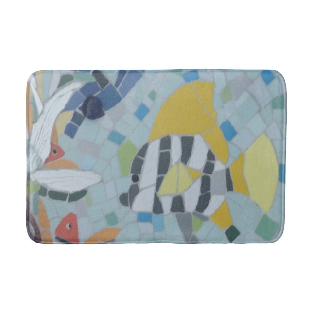 Under Water World Moonfish Mosaic Bathmat (Front)