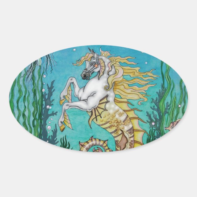 Under WaterHorse Oval Sticker (Front)