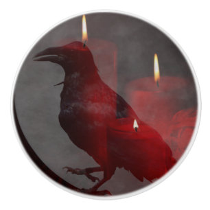 "Under Your Spell in Red" Ceramic Knob