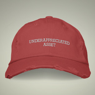 Underappreciated Asset Vintage Style Distressed Embroidered Hat