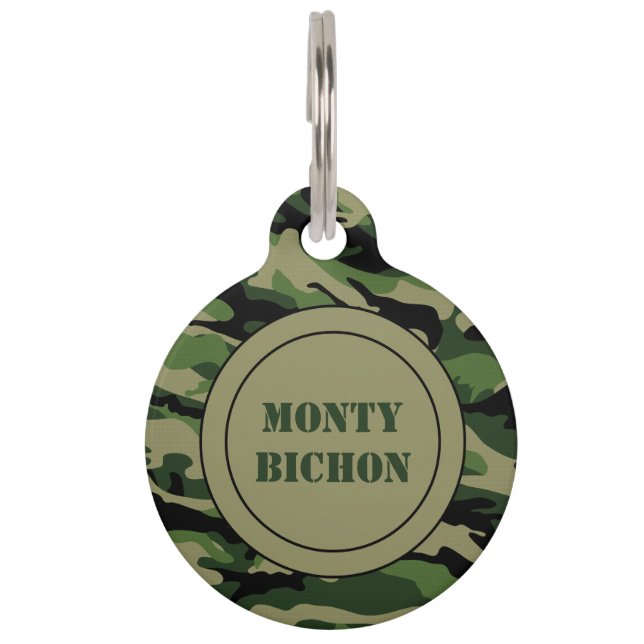 Undercover Camo Camouflage Personalized Pet Tag (Front)