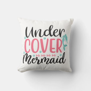 Undercover Mermaid Throw Pillow